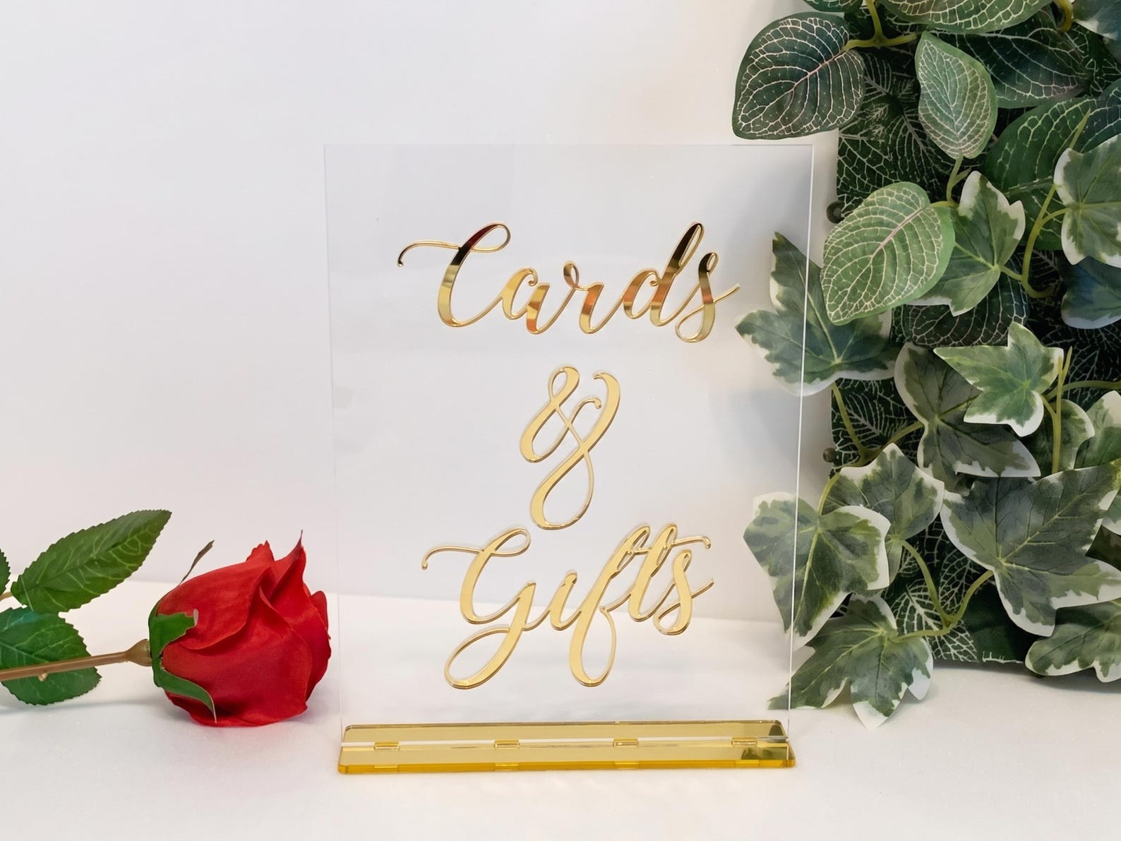 Custom Cards and Gifts Table Sign - Personalized Acrylic Wedding Sign ...