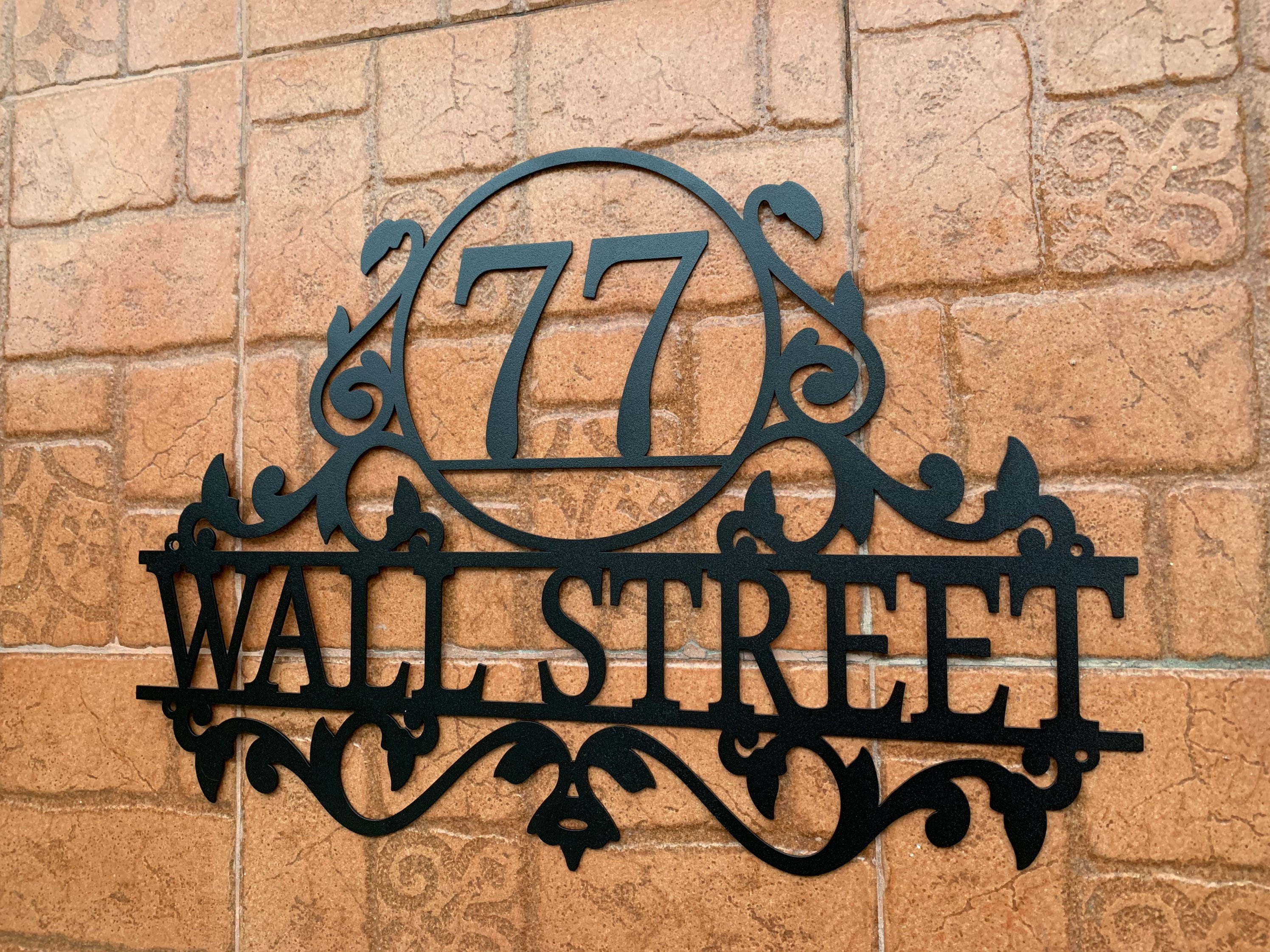 Personalized Metal Address Sign for House Custom Number