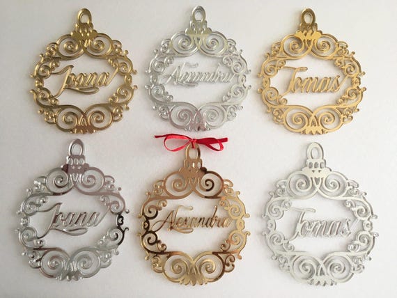 Custom Christmas Name Bauble – Personalized Ornament - Tree Decorations - Family Xmas Gift