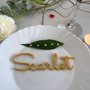 Personalized wedding place table cards Laser cut names Guest image 10