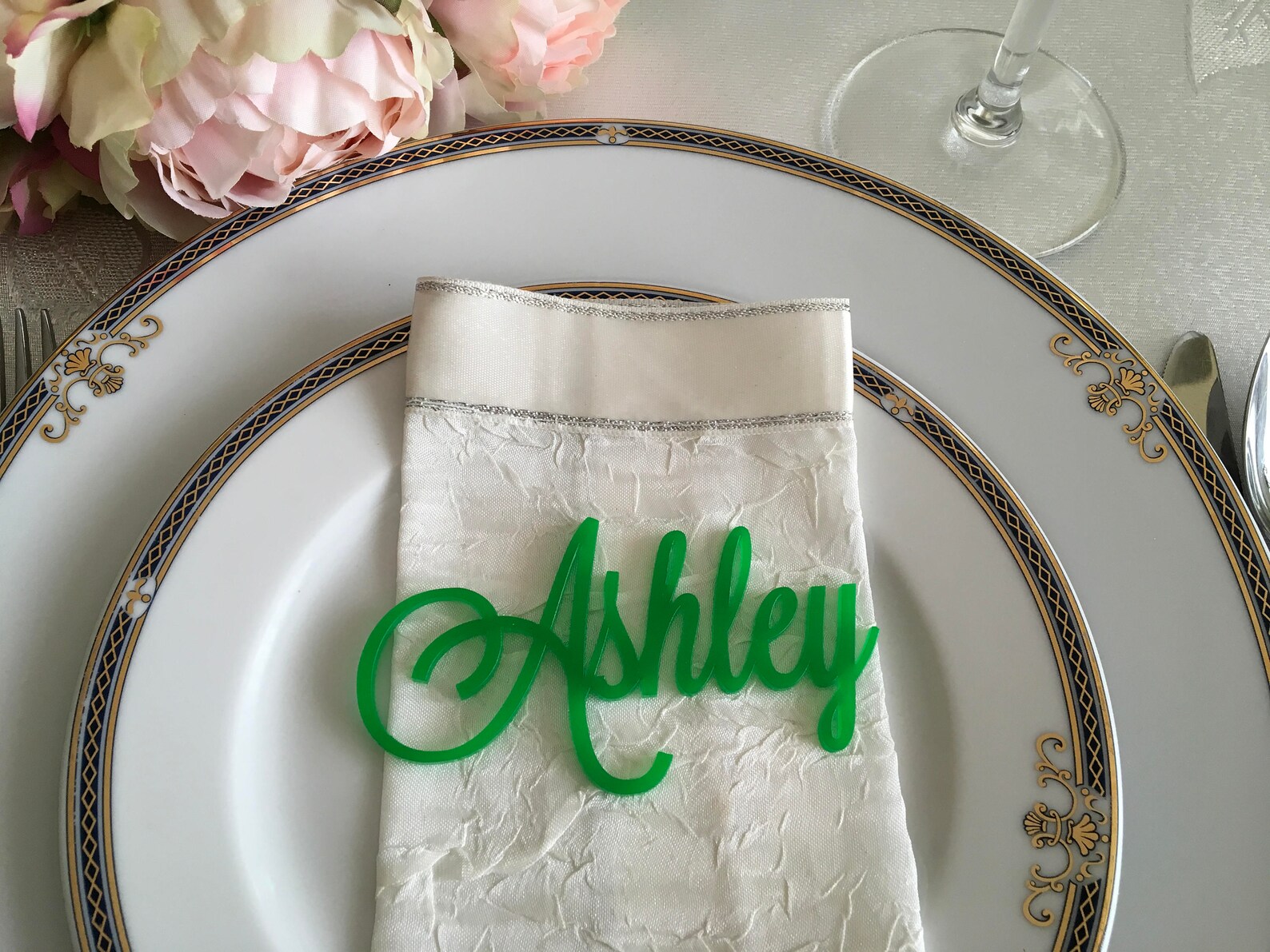 Personalized Laser Cut Table Names for Wedding Parties Wedding Seating Place Cards Custom Name