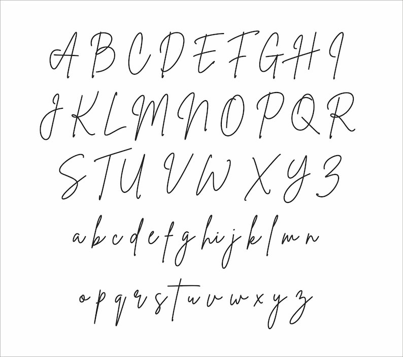Font of the letters