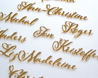 Laser cut names Personalized wedding place cards Wedding table names Wedding name cards Place name settings Kraft Thanksgiving Place Cards
