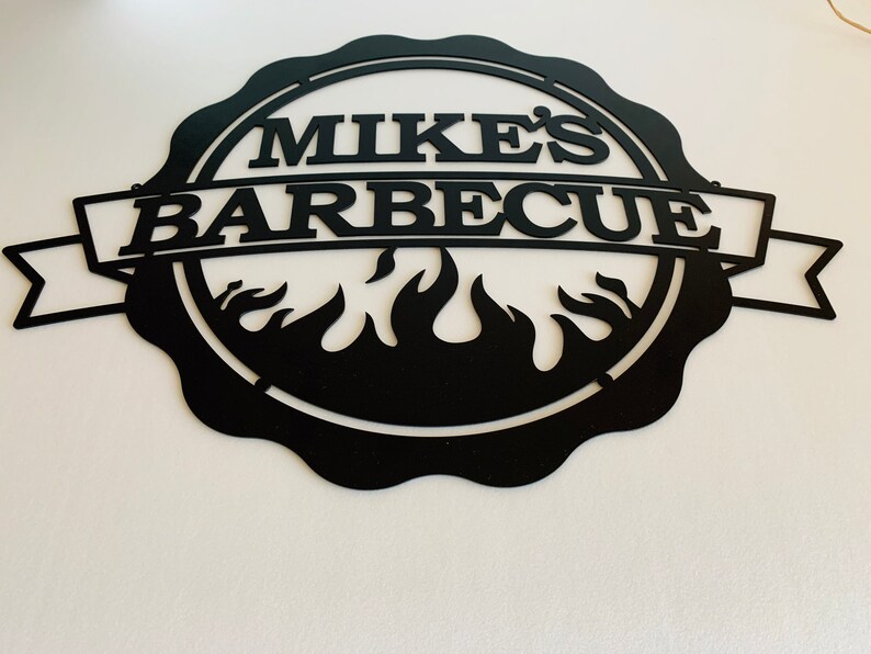 Personalized BBQ Sign Custom Name Barbecue Patio Sign Garden | Etsy