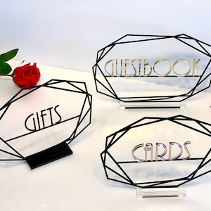 Livre d'or Cadeaux et cartes Plaques de table, paquet groupé Ensemble de plaques de mariage en métal personnalisées Décoration de réception autoportante unique Fêtes et événements