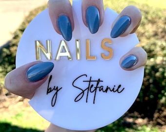 Custom Acrylic Nailfie Disc - Nail Tech Photo Prop