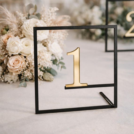 1-25 numeri da tavolo per matrimoni in acrilico con supporti numeri da tavolo in oro a specchio segni e supporti per ricevimenti, feste, eventi, decorazioni  15