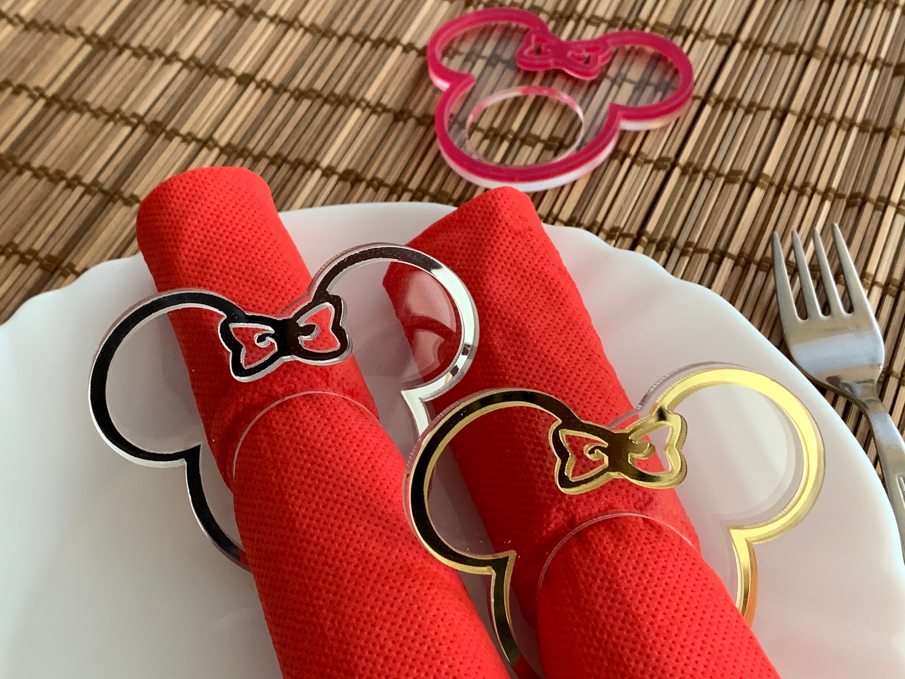 Mickey Mouse Napkin Rings Minnie Mouse Napkin Ring Holders for