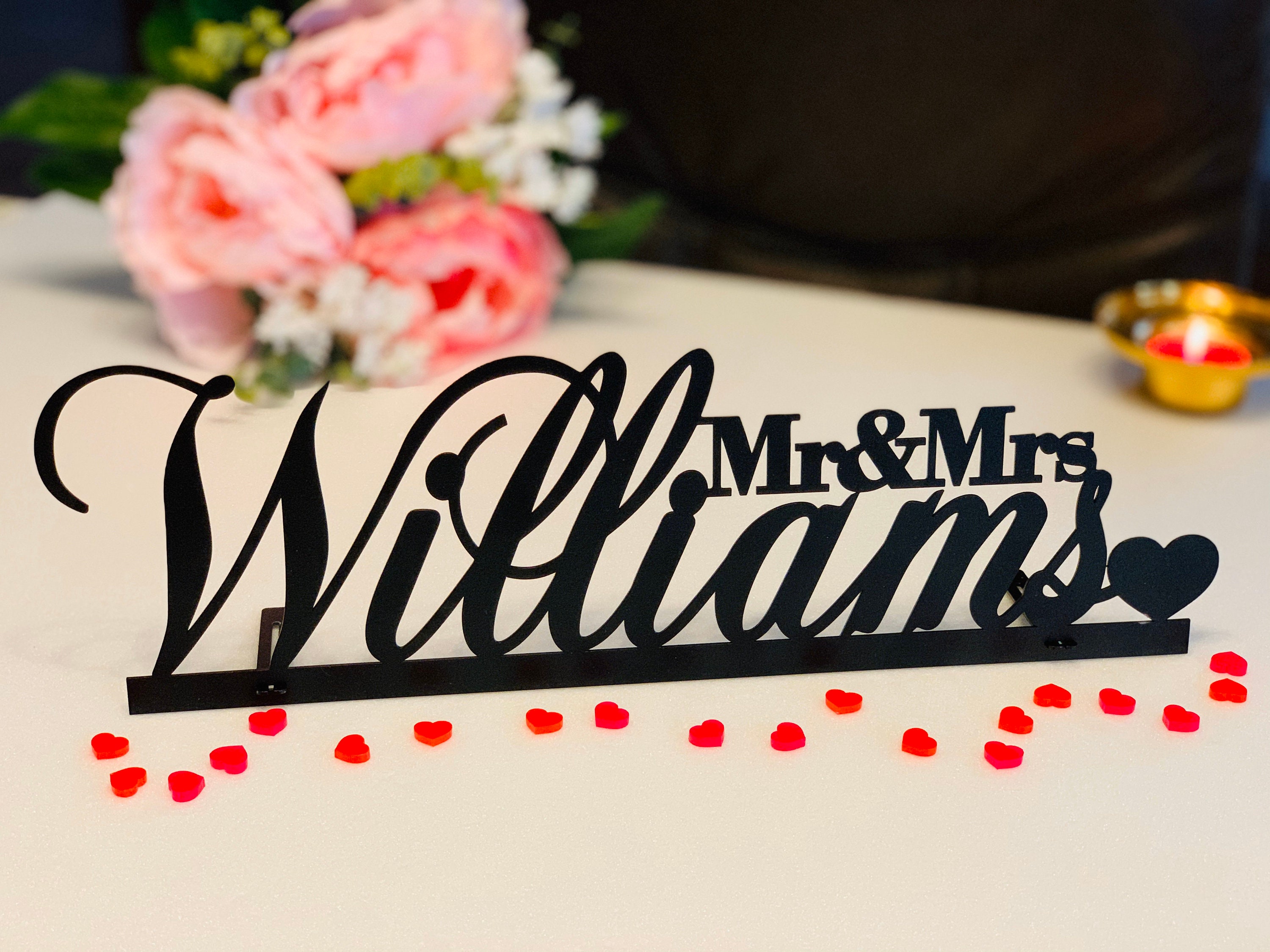 Wedding Name Metal Sign Mr And Mrs Sign Custom Name Sign Etsy