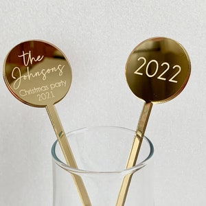 Personalized Heart Name Drink Stirrers Custom Swizzle Stir Sticks Happy Mothers Day Birthday Table Decor Weddings, Engagement, Baby Showers image 3