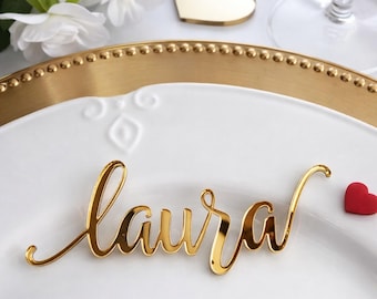 Custom Wedding Acrylic Place Cards, Name Tags for Weddings & Events