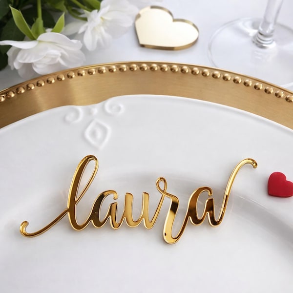 Personalisierte Acryl Platz Karten, Namen Tags für Hochzeiten & Events