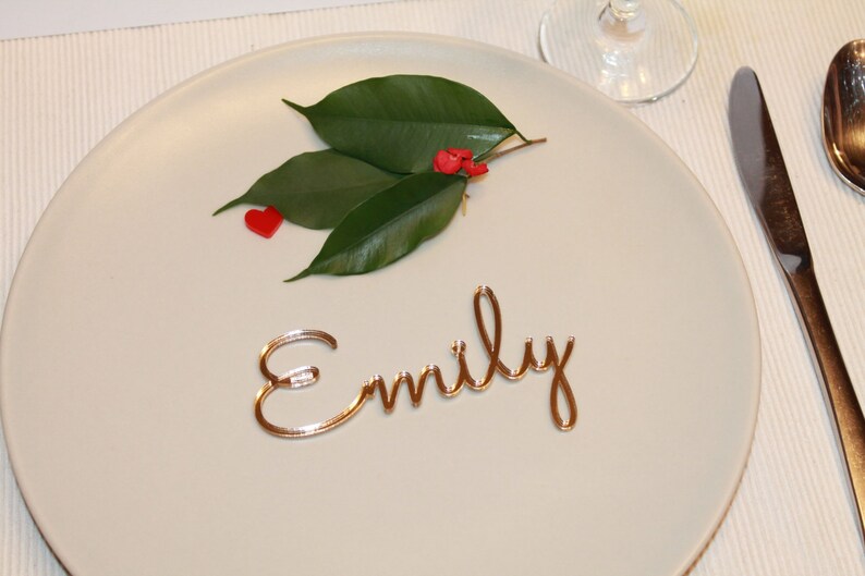 Wedding Place Cards Laser Cut Names Place Settings Guest Names Etsy