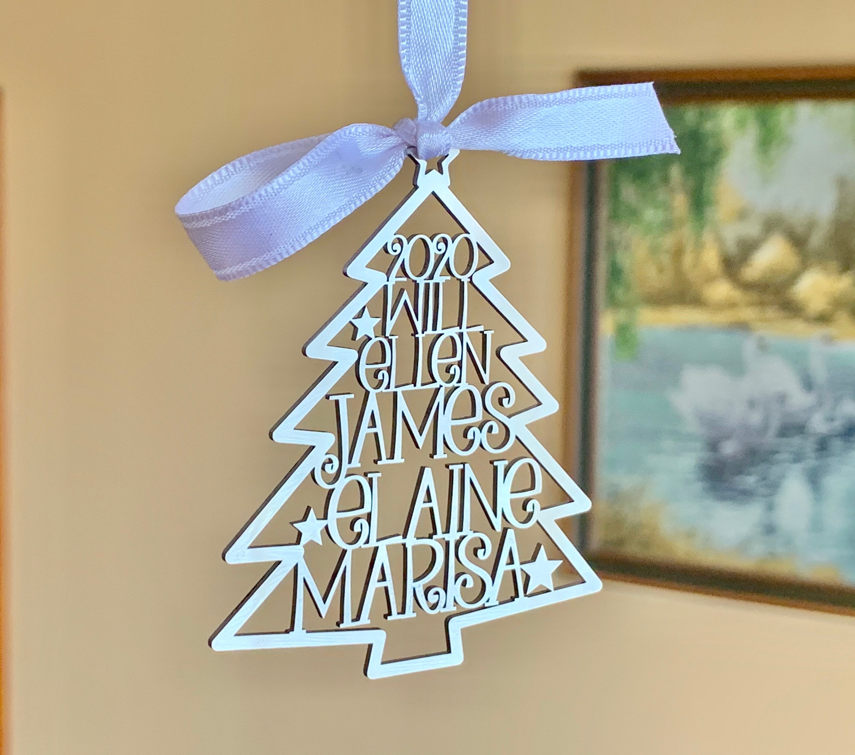 Personalized 2023 Christmas Tree Ornaments Custom Family Names image