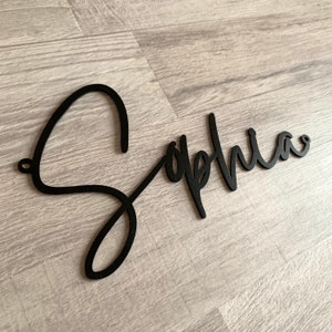 Personalized Name Sign, Family Sign, Custom Names and Heart, Custom Metal Words, Laser Cut Names, Script Metal Letters for Wall, Love Plaque image 6
