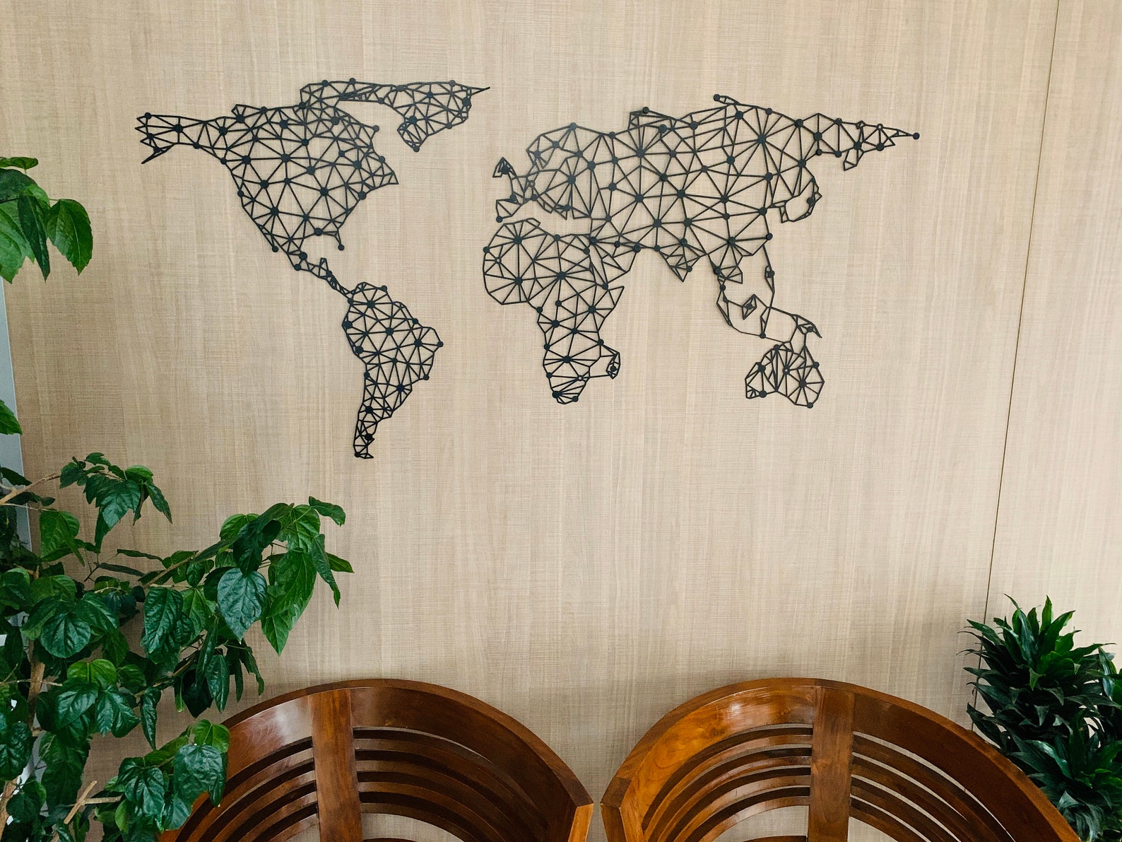 Decorative Metal World Map Wall Art Decor Metal Wall Hanging Etsy