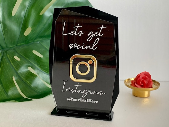 Custom Acrylic Instagram Sign - Business Logo - Personalized Social Media Display