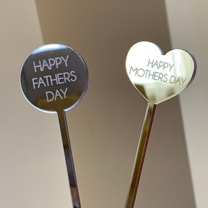 Personalized Heart Name Drink Stirrers Custom Swizzle Stir Sticks Happy Mothers Day Birthday Table Decor Weddings, Engagement, Baby Showers image 9