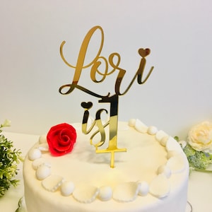Personalized Name & Age Cake Topper Birthday Decorations Custom Baby Cake Topper First Birthday Decor 1st Cake Centerpiece Number Topper