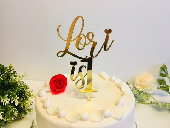Personalized Name & Age Cake Topper Birthday Decorations Custom Baby Cake Topper First Birthday Decor 1st Cake Centerpiece Number Topper