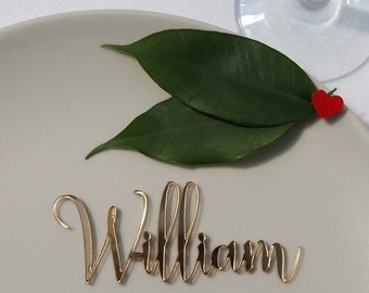 Laser cut names Custom wedding signs Guest names Calligraphy wedding Personalized wedding place cards Place name settings Acrylic place card