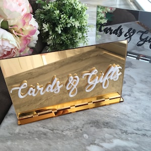 Acrylic Wedding Cards & Gifts Table Sign image 1