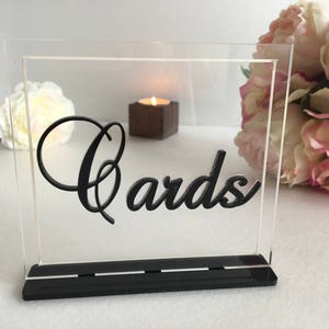 Cards and Gifts Table Signs Wedding Centerpiece Birthday Reception Calligraphy Free Standing Modern Font Elegant Dinner Party Decor image 8