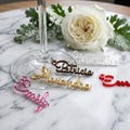 Personalized Wine Glass Charms, Custom Name Drink Tags, Acrylic Wedding Drink Markers product logo