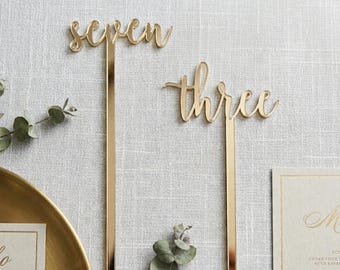 Números de mesa para casamento, decoração moderna para festas