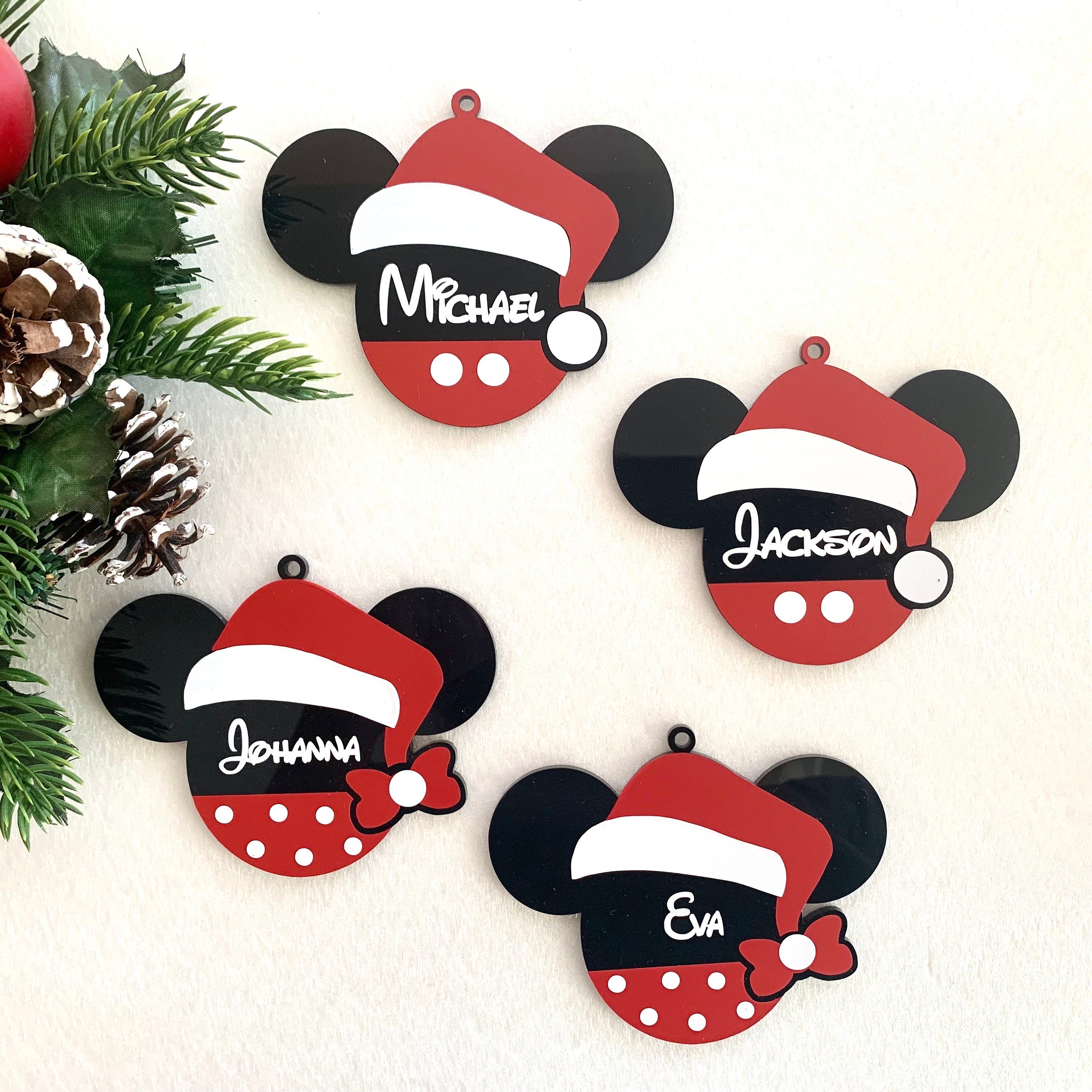 Disney Mickey Mouse Ears Silhouette Text Personalized Ornament -  Personalized Ornaments - Hallmark