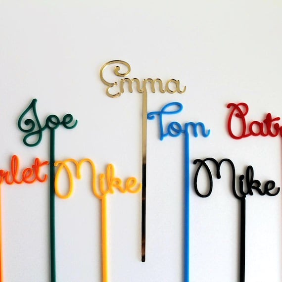 Personalized Name Cake Topper - Custom Birthday Cupcake Decor