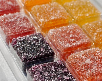 Artisan French Fruit Jellies: Vegan Pâte de Fruit Candy, 12 Piece