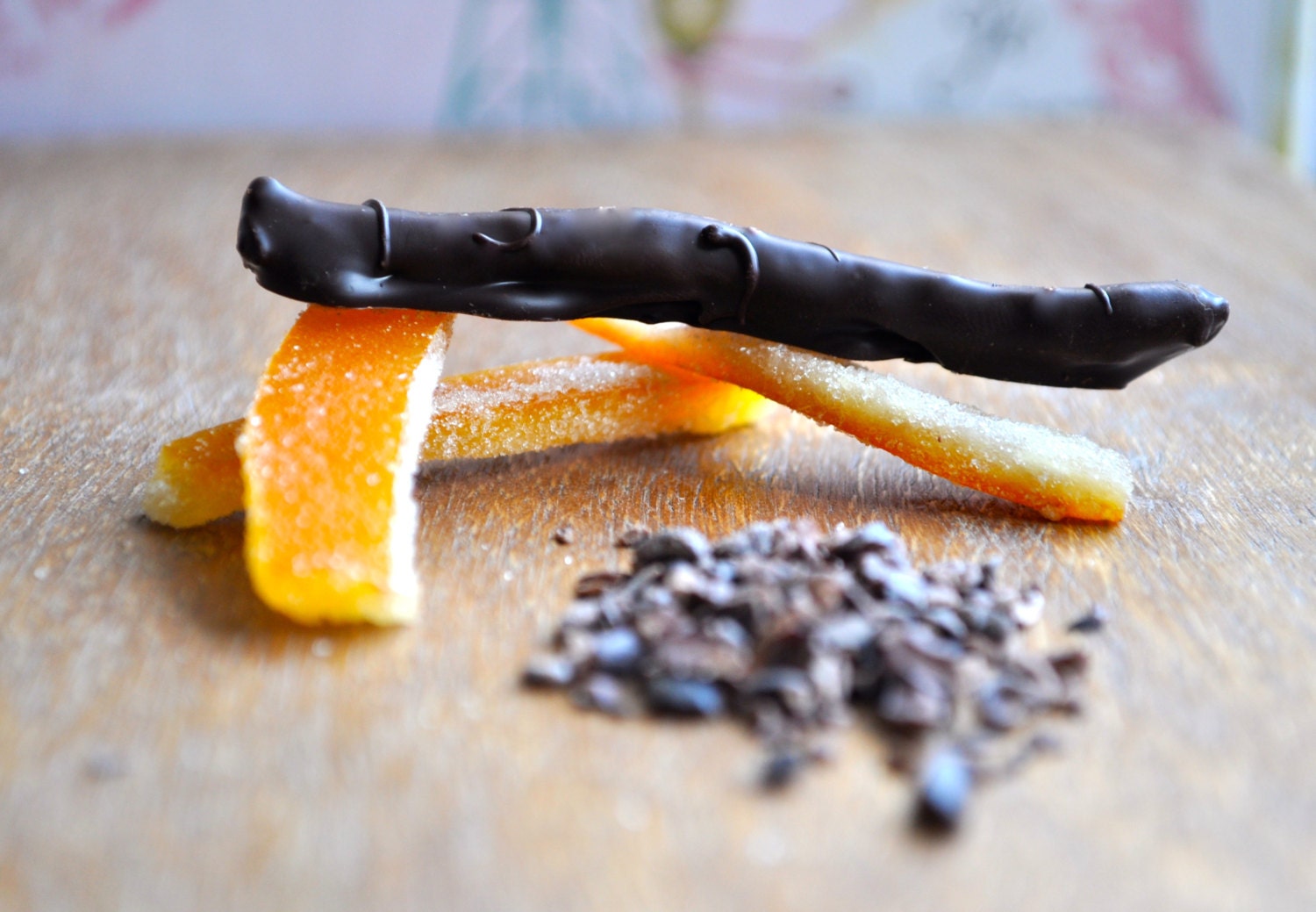 Orangette: Candied Organic Orange Peel, Hand dipped in Dark Chocolate…