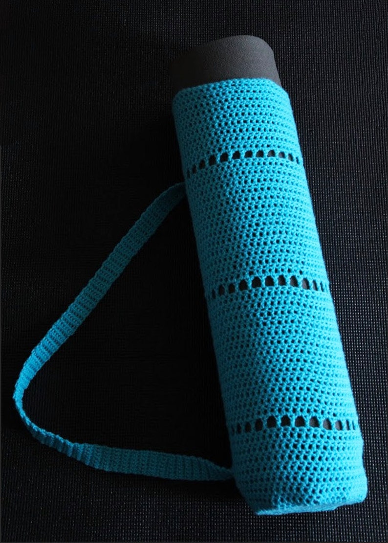 Aqua Crochet Yoga Mat Bag Etsy