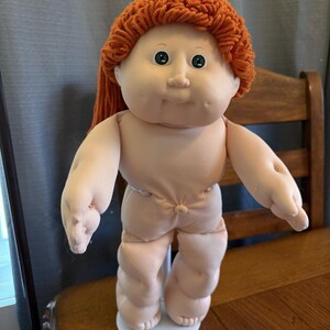 1980s Cabbage Patch Kid TLC Red Single Pony Green Eyes HM12 Cute Dimples