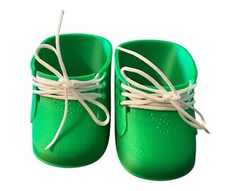 Replacement Shoes For 16” Cabbage Patch Kid 3D Printed - Lace Up Green