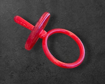 Chupete de repuesto para muñeca Cabbage Patch Kid, impreso en 3D - Rojo translúcido