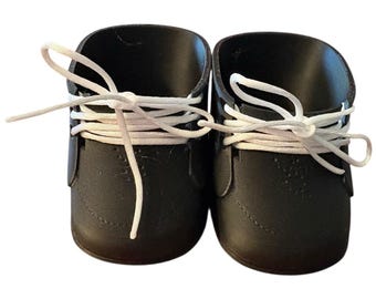 Replacement Shoes For 16” Cabbage Patch Kid 3D Printed - Lace Up Black