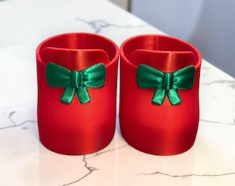 Shoes 16” Cabbage Patch Kid 3D Printed Bow Loafers Satin Holiday Bow Christmas