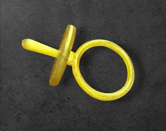 Replacement Pacifier For Cabbage Patch Kid Doll 3-D Printed - Translucent Yellow