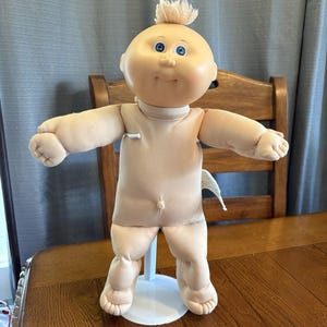 1980s Cabbage Patch Kid TLC Preemie Baby Blonde Tuft Blue Eyes Cute P Vintage