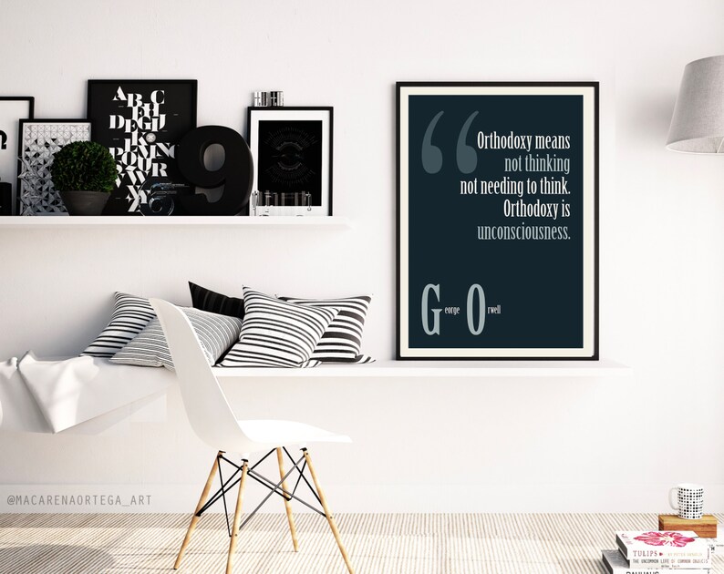 Orwell Quote Poster print Orwell 1984 boek citaten
