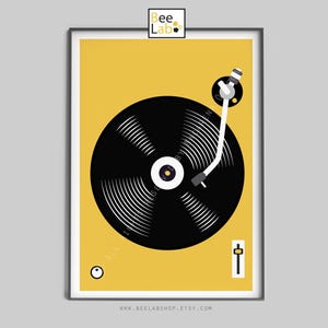 Vinylplaat print retro print vinylplaat DJ cadeau kunstposter halverwege de eeuw stijl vinylkunst print retro geïnspireerde muur decor poster thuis (119)