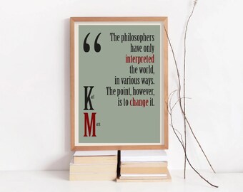 Citazione di Karl Marx Poster Karl Marx stampa filosofica stampa Regalo Regalo intellettuale decorazione da parete design poster retrò Karl Marx (043)