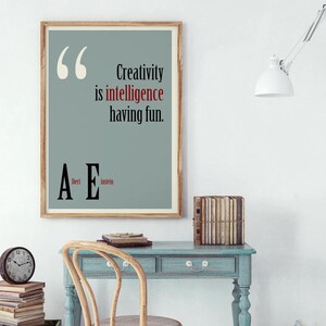 Albert Einstein Print Quotes print philosophical quotes theoretical physicist print theory of relativity Gift quote print quotes (064)