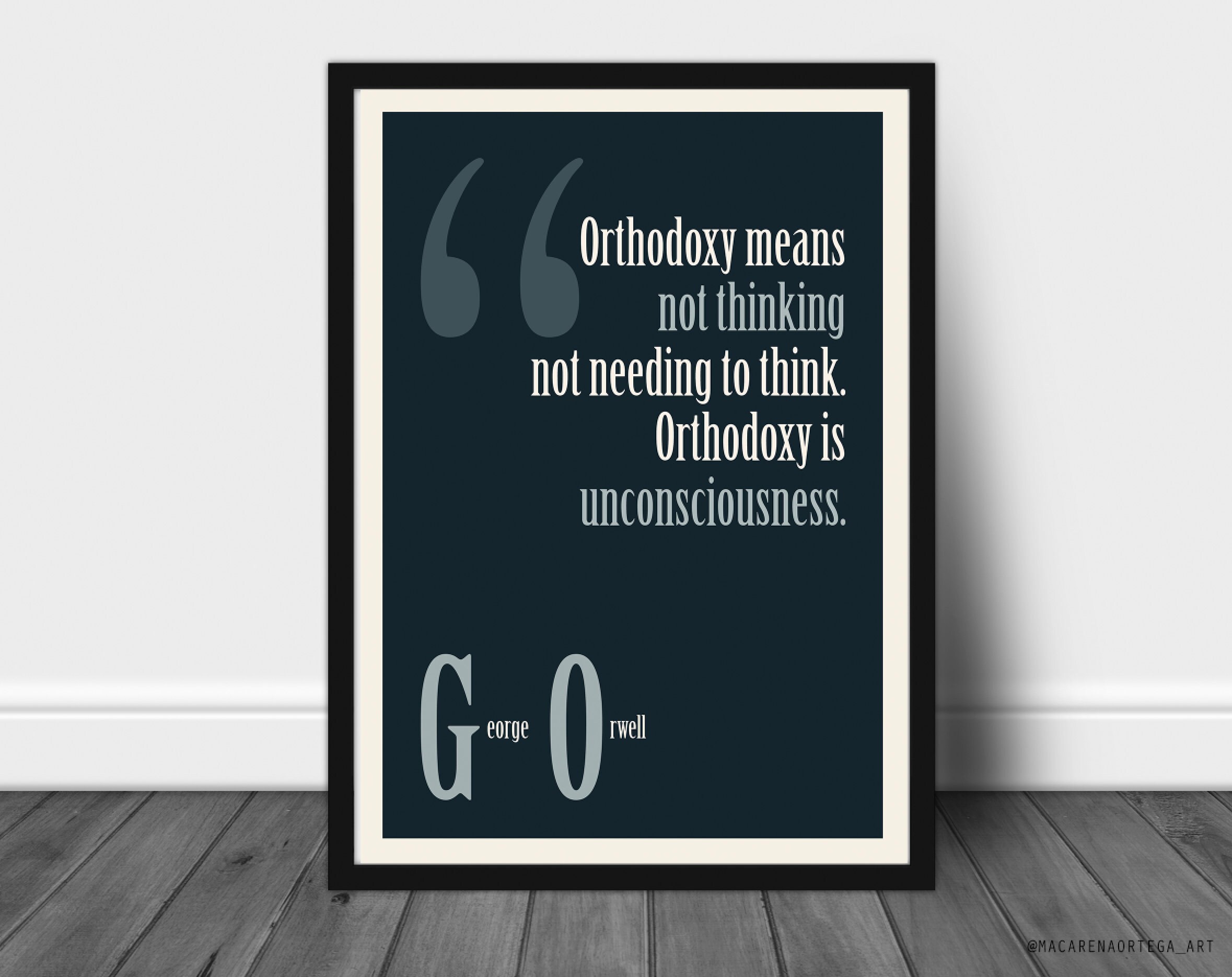 Orwell Quote Poster print Orwell 1984 boek citaten