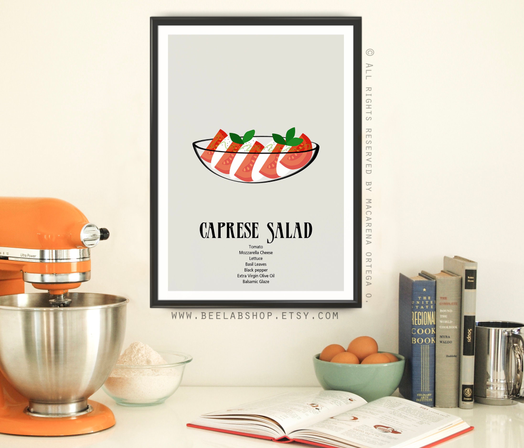 Premium Vector  Recipe illustration. blank recipe caprese salad. culinary book  blank pages. italian cuisine