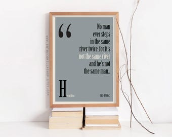 Citazione di Eraclito Stampa Citazioni di filosofia Citazioni filosofo greco classico poster citazioni filosofiche stampa filosofo greco Citazione regalo (024)