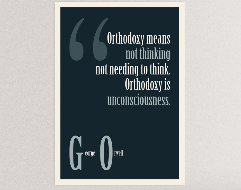 Orwell Quote Poster print Orwell 1984 boek citaten