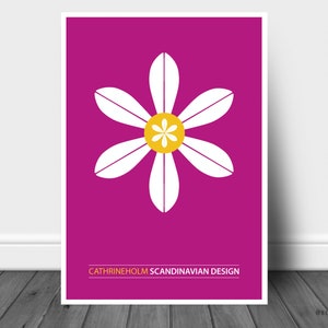 Norway design Cathrineholm Flower art print kitchen art decor catherine holm colorful wall decor retro poster home art mid century (003)